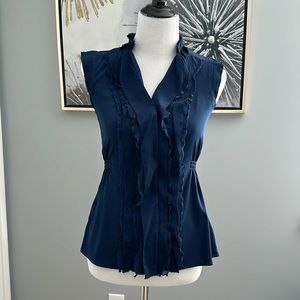 Navy sleeveless top